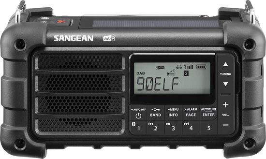 Sangean MMR-99 DAB+ noodradio met zonnepaneel en dynamo