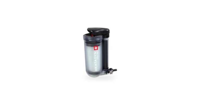 Katadyn Hiker Pro waterfilter met pomp, klaar voor gebruik tijdens een noodsituatie