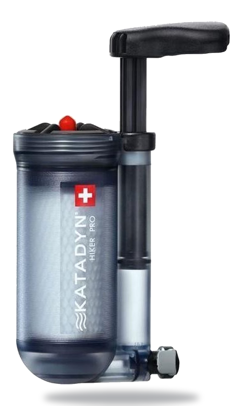 Katadyn Hiker Pro review: waterfilter met uitgeklapte pomphendel
