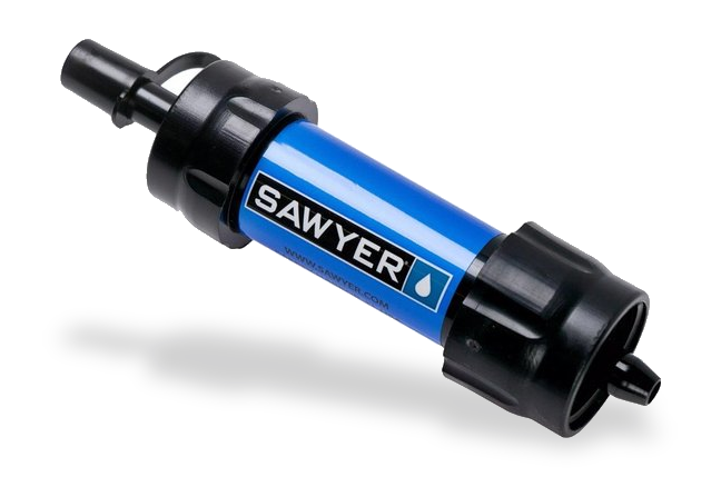 Sawyer Mini review: vooraanzicht van de waterfilter