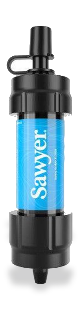 Sawyer Mini review: staand aanzicht van de waterfilter