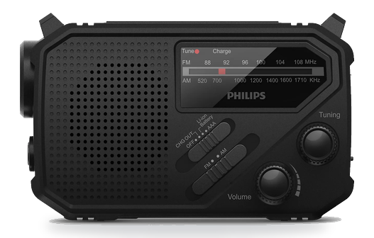 Philips TAR1609 review: vooraanzicht met de afstemschaal en de bedieningsknoppen